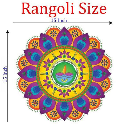 Diwali Rangoli Stickers Small Diya